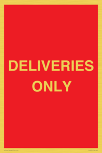 DELIVERIES ONLY